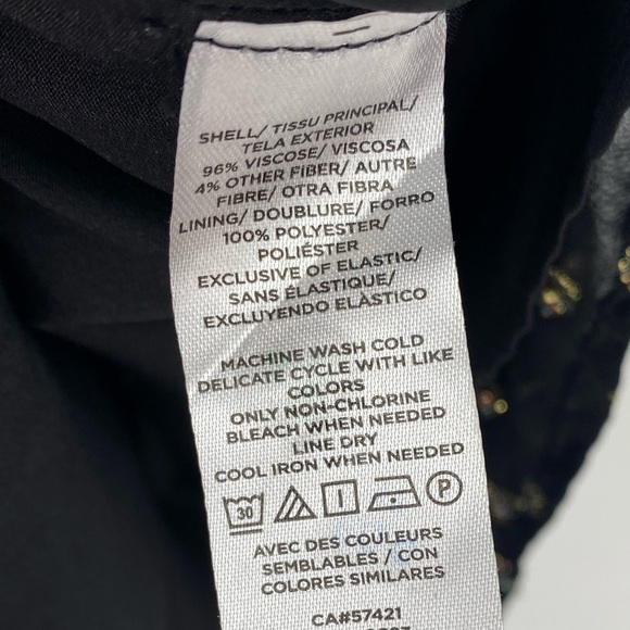 Loft sheer long sleeve ruffle chiffon sparkle shirt - Picture 7 of 9